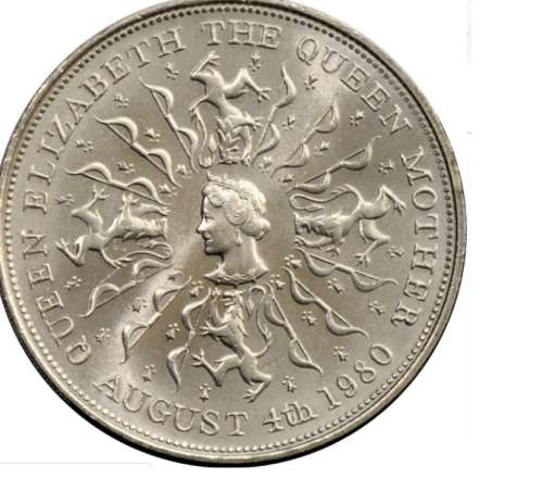 CRAZY ZERO START!!!! $$ All must GO!- 1980 GREAT BRITAIN Queen Elizabeth the Queen Mother COIN