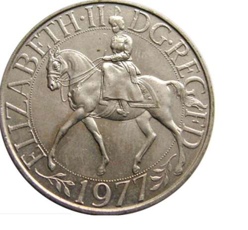 CRAZY ZERO START!!!!$$All must GO!- GREAT BRITAIN - 1977  25 New Pence - Elizabeth II Silver Jubile