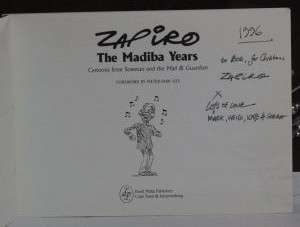 CRAZY!!!!! ZAPIRO MANDELA MADIBA YEARS BOOK SIGNED BY ZAPIRO