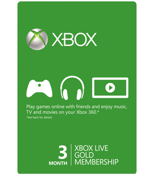 Xbox Live Gold 3 Month Membership (Digital keycode)