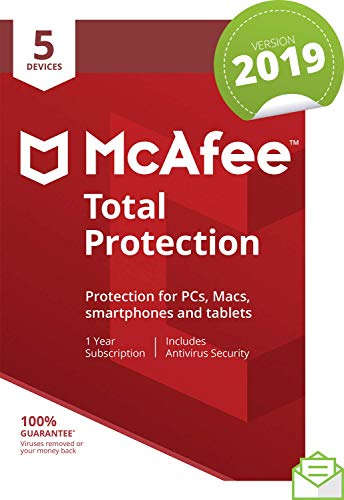 McAfee Total Protection 2019  >  5 Devices  > 1 Year licence