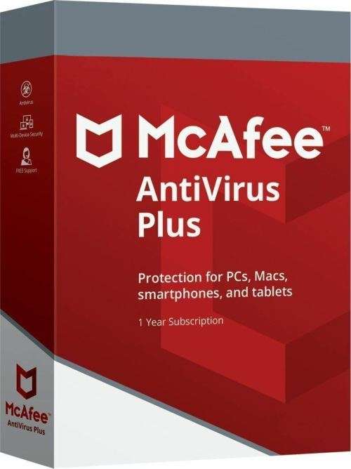 McAfee Antivirus PLUS One Device 1 Year WINDOWS