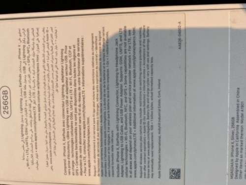 iPhone X 256GB Silver