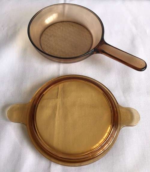 AMBER VISION CORNING FRANCE - SMALL 500ML FRYING PAN WITH LID