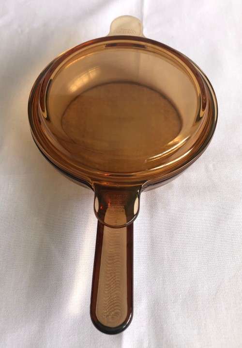 AMBER VISION CORNING FRANCE - SMALL 500ML FRYING PAN WITH LID