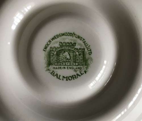 TWO ENOCH WEDGEWOOD (TUNSTALL) LTD IRONSTONE BALMORAL SAUCERS