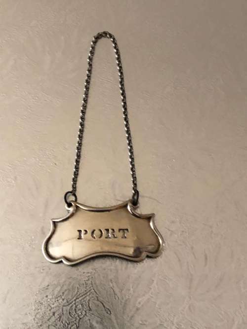 PORT SILVER PLATED DECANTER LABEL