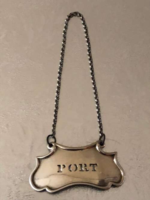 PORT SILVER PLATED DECANTER LABEL