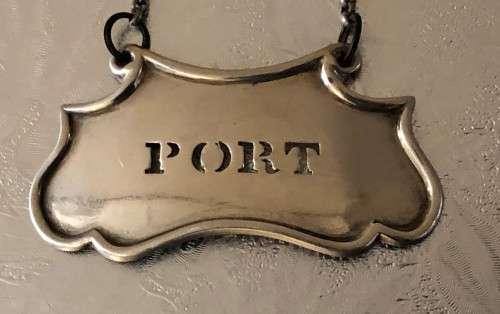 PORT SILVER PLATED DECANTER LABEL