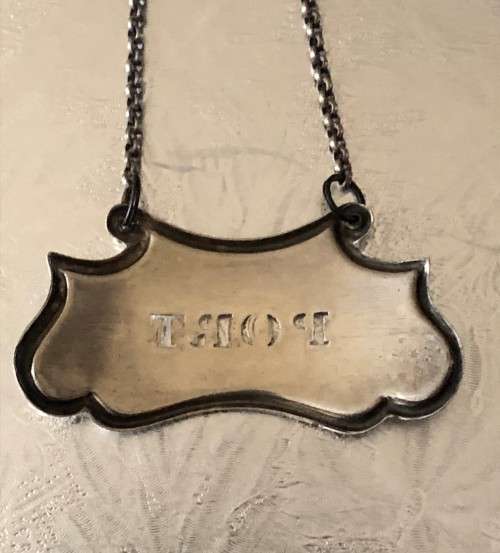 PORT SILVER PLATED DECANTER LABEL