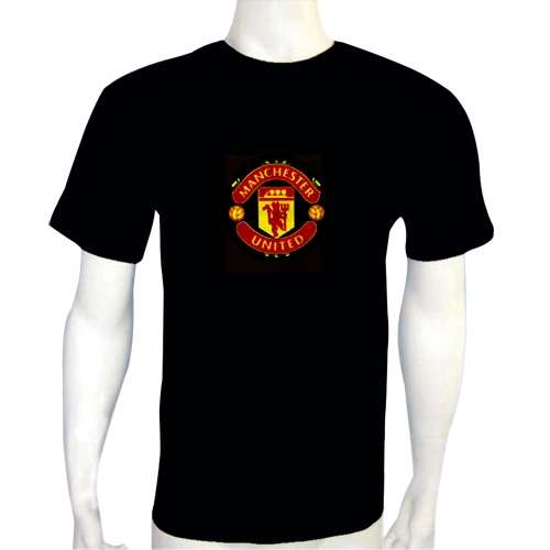 Manchester United shaped Disco Flash LED DJ Music Activated Equalizer EL T-shirt