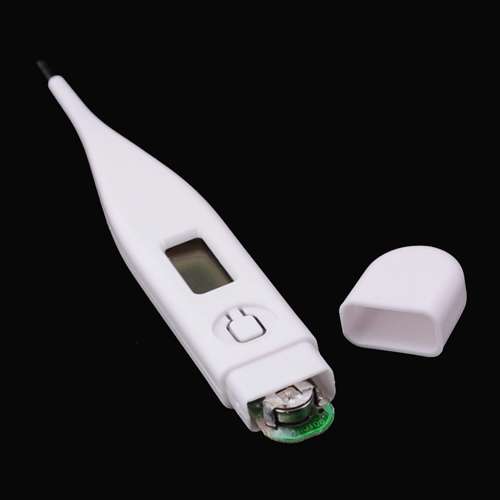 Electronic Digital Thermometer eith Digital LCD Display-White