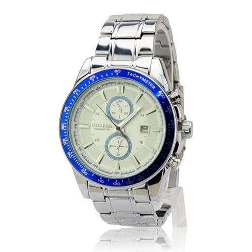 CURREN Round Dial Metal Band Japan Movt Watch with Water Resistance