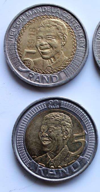 R5 Coins: Mandela Birthday & Mandela Centenary (R2 coins)