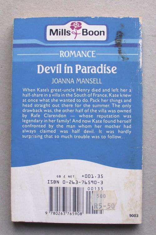 MILLS & BOON: DEVIL IN PARADISE by Joanna Mansell