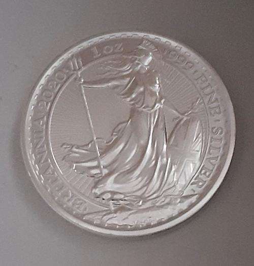1 OZ ,999 FINE SILVER BRITISH BRITANNIA 2020 COIN