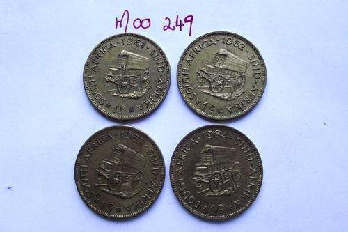 1961 to 1964 1c Coins (4 Coins - one bid for all)