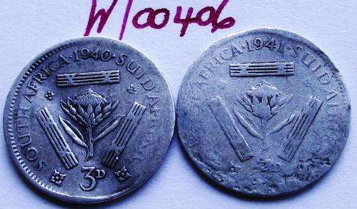 1940 - 1941 3d Coins (one bid for both coins)