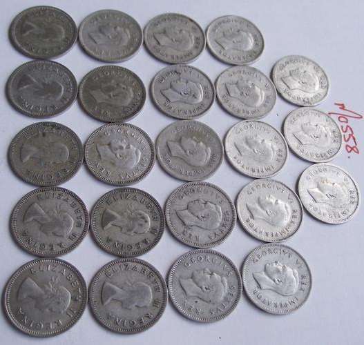1937-1959 3d Coins (One bid for 23 coins)