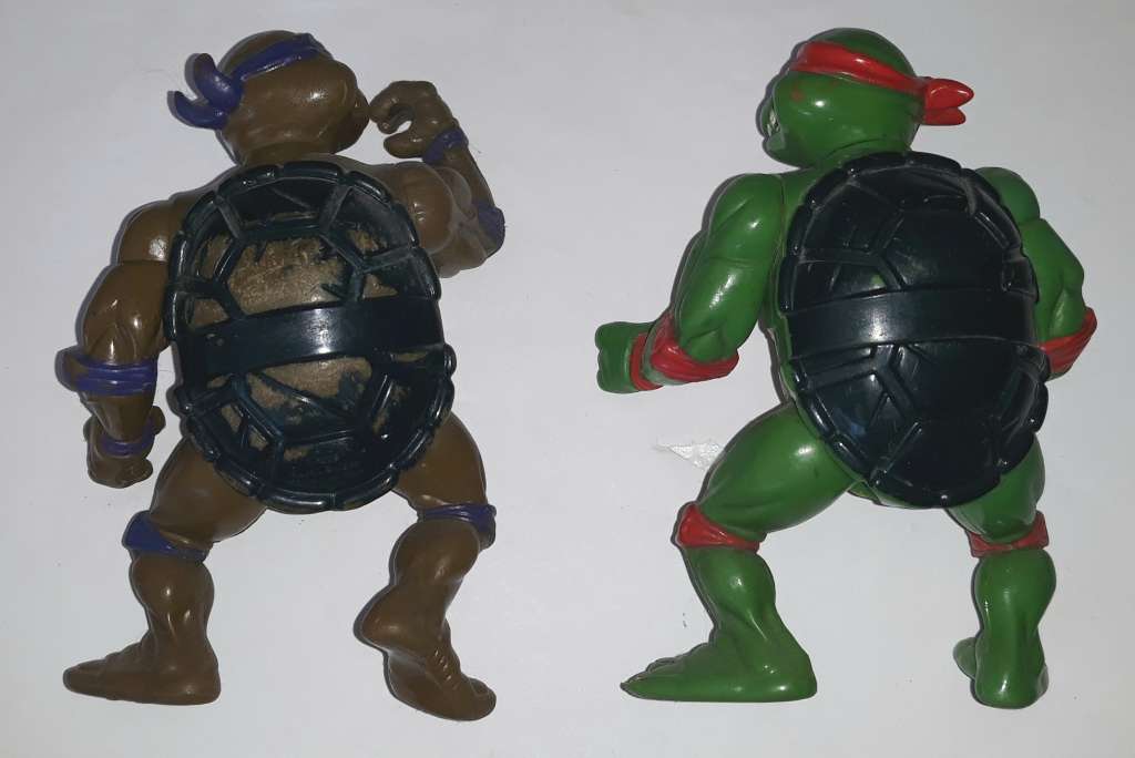 Vintage Teenage Mutant Ninja Turtles Action Figures - Donatello and Raphael