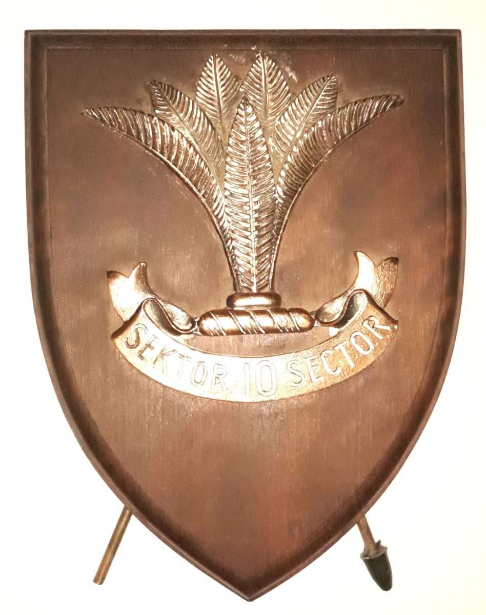 Vintage SADF Sector 10 South West Africa Plaque