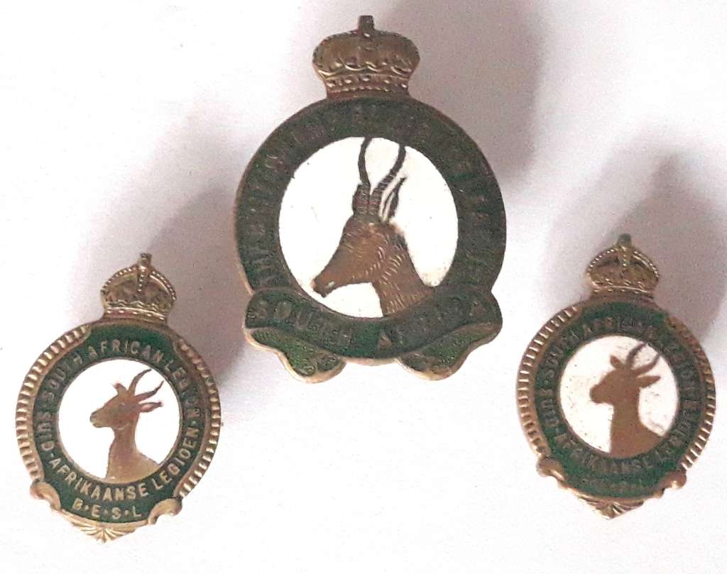 Vintage British Empire Service League South Africa Button Badges