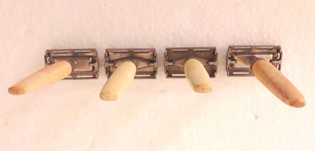 Four Vintage Gillette Slim Twist Double Edge Safety Razors