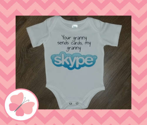 Personalized Baby Onesie/Babygrow - Skype