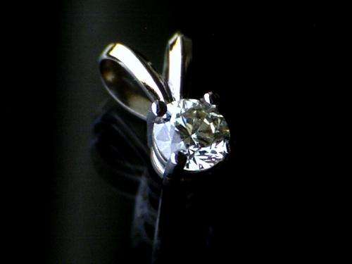 Gorgeous diamond pendant - 1/4 carat - M - SI2 - 18k white gold