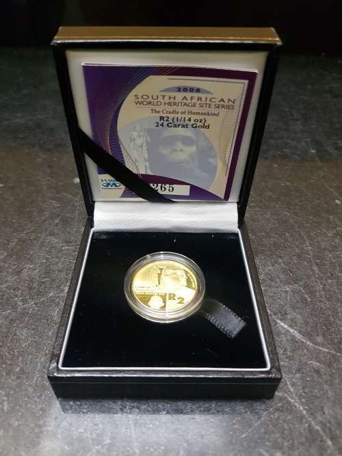2006 R2 Heritage Quarter oz 24 Carat Gold - The Cradle of Humankind