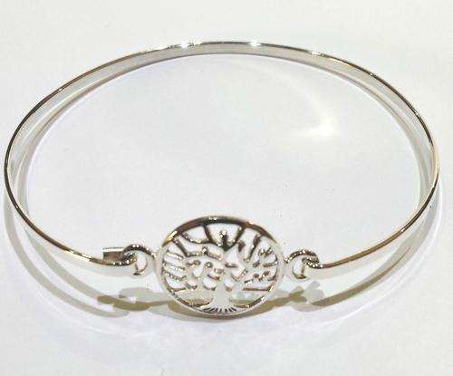 *Gorgeous* New* 925 Sterling Silver Tree of Life Bangle - 2mm