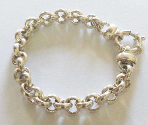 *STUNNING NEW* 925 STERLING SILVER 9MM BELCHER BRACELET - 21CM LONG