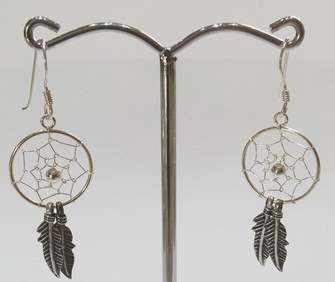 Beautiful Sterling Silver Dreamcatcher Hanging earring