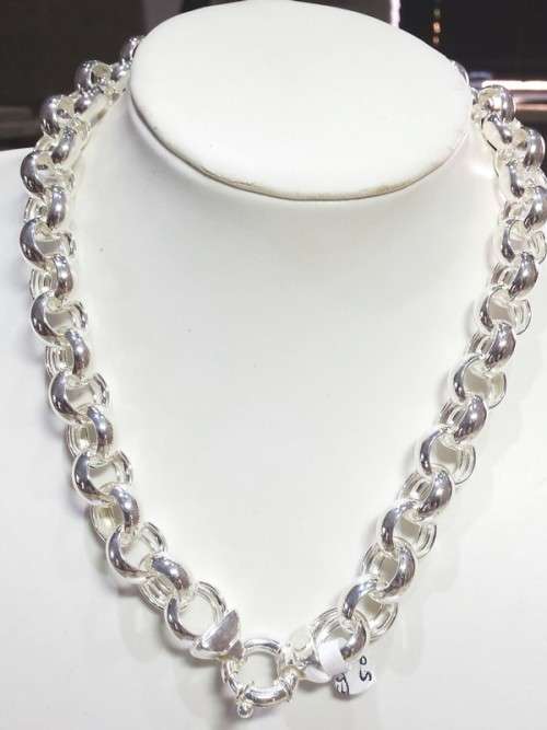 Classic 925 Sterling Silver 16mm Belcher Chain 55cm long