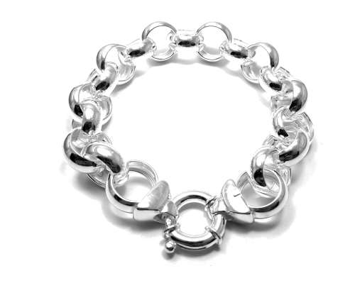 "Stunning" New" Sterling Silver 16mm Belcher Bracelet 22cm long