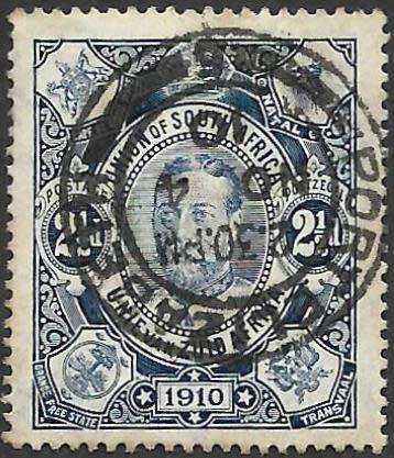 South Africa - union 2½d first issue cancelled on 4 Nov 2010 (the date of issue)