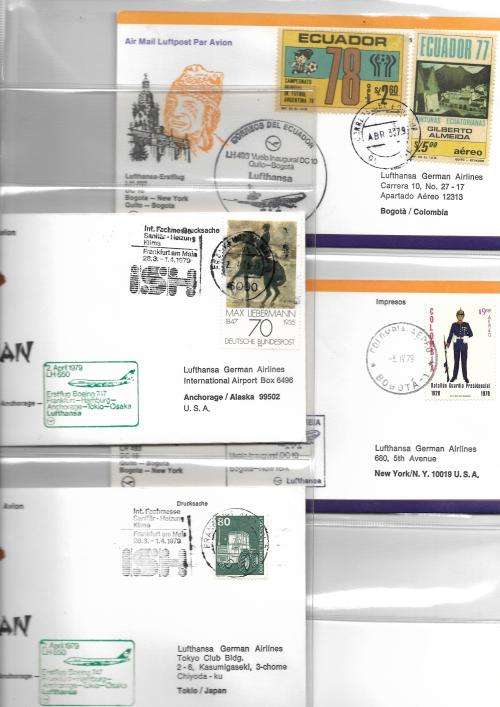 Germany - Lufthansa flight covers (46) in album