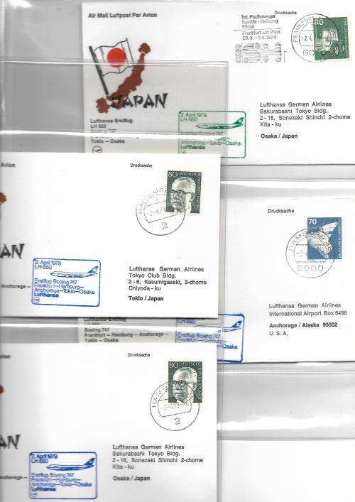 Germany - Lufthansa flight covers (46) in album