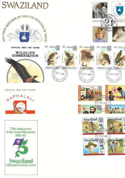 Lesotho - selection of first day covers (15) + postcards (12) and stamps (lots)