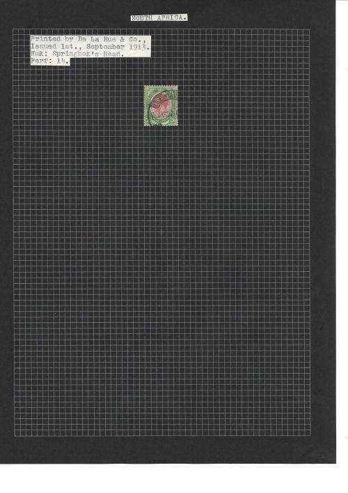 South Africa - union 1s3d + others king`s head study (3 pages)