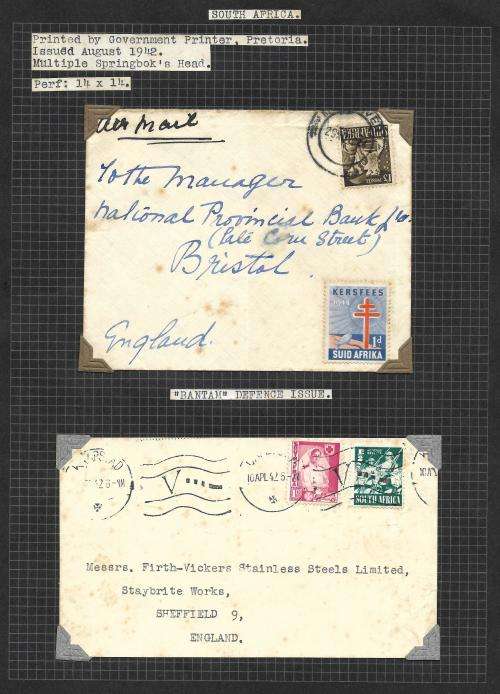 South Africa - union study A, including used abroad + varieties (5 pages)