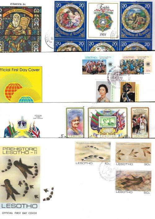 Lesotho - selection of FDCs, including with Princess Diana and Disney characters (40 covers)