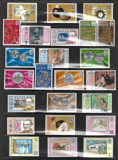Swaziland - selection of year pack, covers and stamps, some with Princess Diana