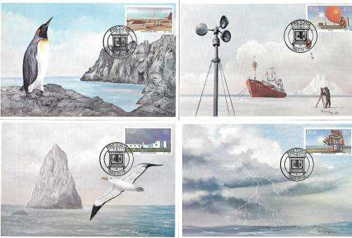 South Africa - maxi cards unofficial, double/unstamped plus scarce building coil set (44 cards)