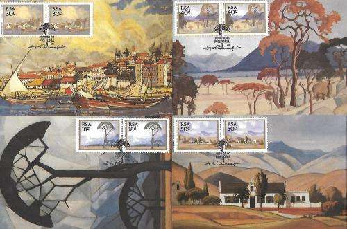 South Africa - maxi cards unofficial, double/unstamped plus scarce building coil set (44 cards)
