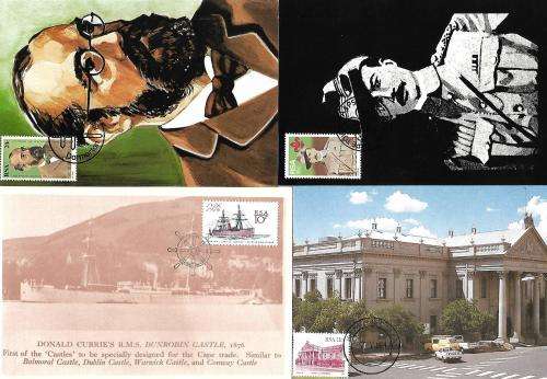 South Africa - maxi cards unofficial, double/unstamped plus scarce building coil set (44 cards)