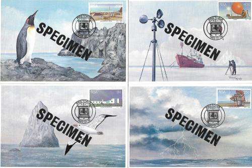 South Africa - unofficial maxi card specimens (9 cards)