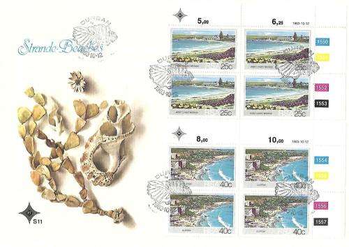 South Africa - S11 first day covers with blocks cancelled on first day, scarce (3 covers)