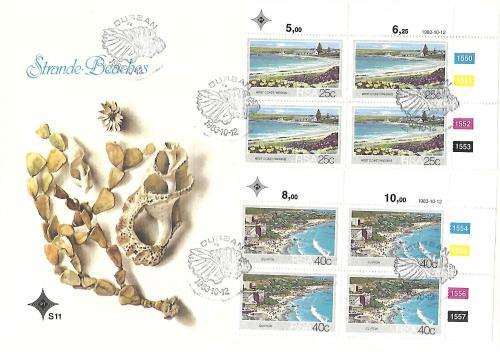 South Africa - S11 first day covers with blocks cancelled on first day, scarce (3 covers)