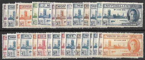 Omnibus issues - 1945 victory issue selection (30 countries)